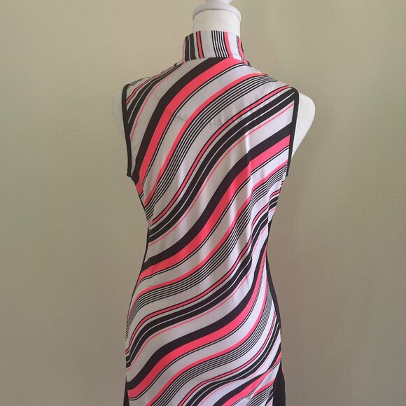 Tail Activewear Dress XS Golf Tennis UPF 50+ Diagonal Lines Mock Neck Zip/Pocket - Picture 2 of 8